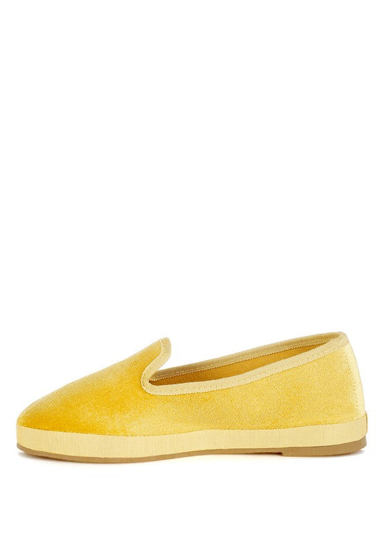 Saba Velvet Round Toe Slip-On Loafers - Tigbul's Variety Fashion Shop