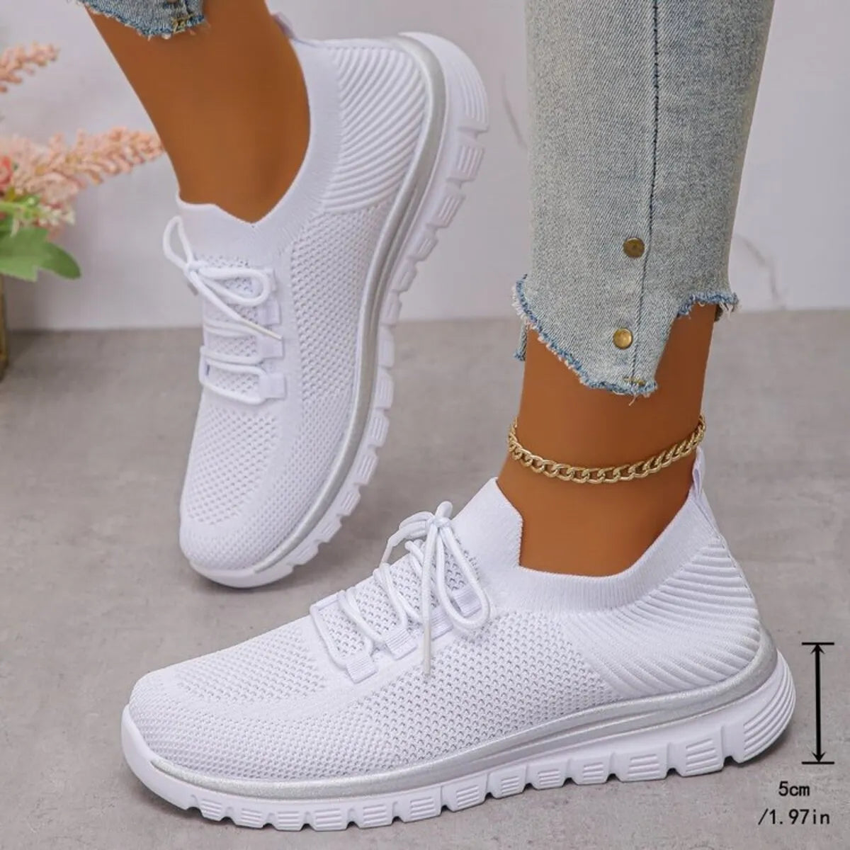 Breathable Mesh Lace Up Athletic - Tigbul's Variety Fashion Shop