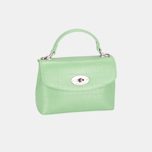 David Jones Texture PU Leather Handbag - Tigbul's Variety Fashion Shop