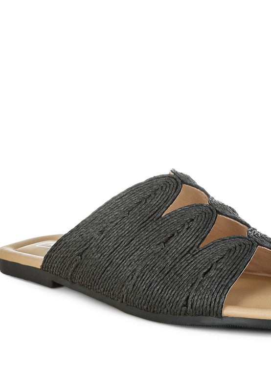 Daisy Doe Raffia Square Toe Flats - Tigbul's Variety Fashion Shop