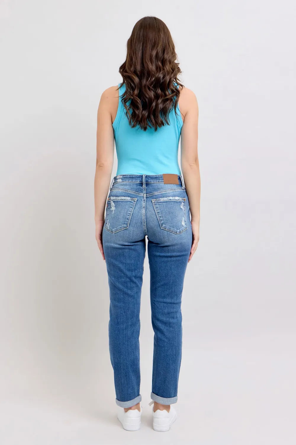 Judy Blue Size 9/29 Button Fly Distressed Jeans with Pockets - Tigbul's Variety Fashion Shop