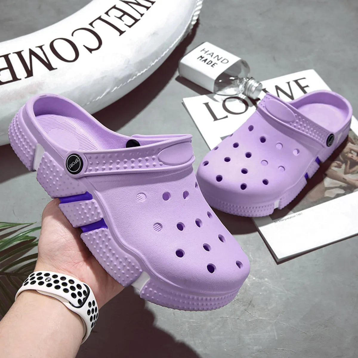 Men's Round Toe Platform Sandals - Tigbul's Variety Fashion Shop