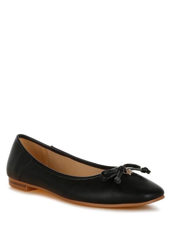 Enchanted Faux Leather Casual Ballerinas - Tigbul's Variety Fashion Shop
