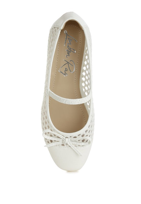Omela Woven Bow Detail Ballerinas - Tigbul's Variety Fashion Shop