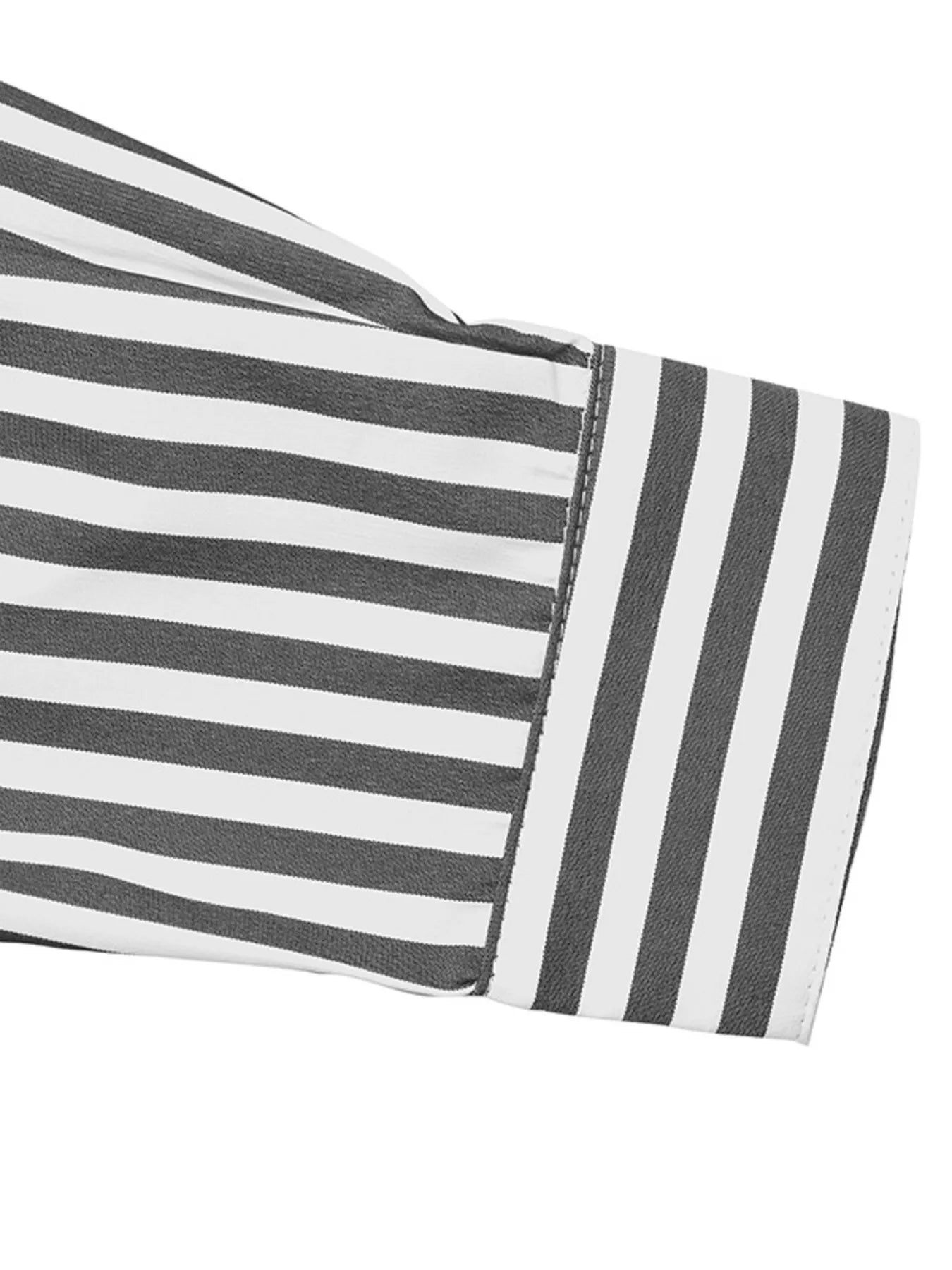 Striped Oversized Button-Up Shirt - Tigbul's Variety Fashion Shop