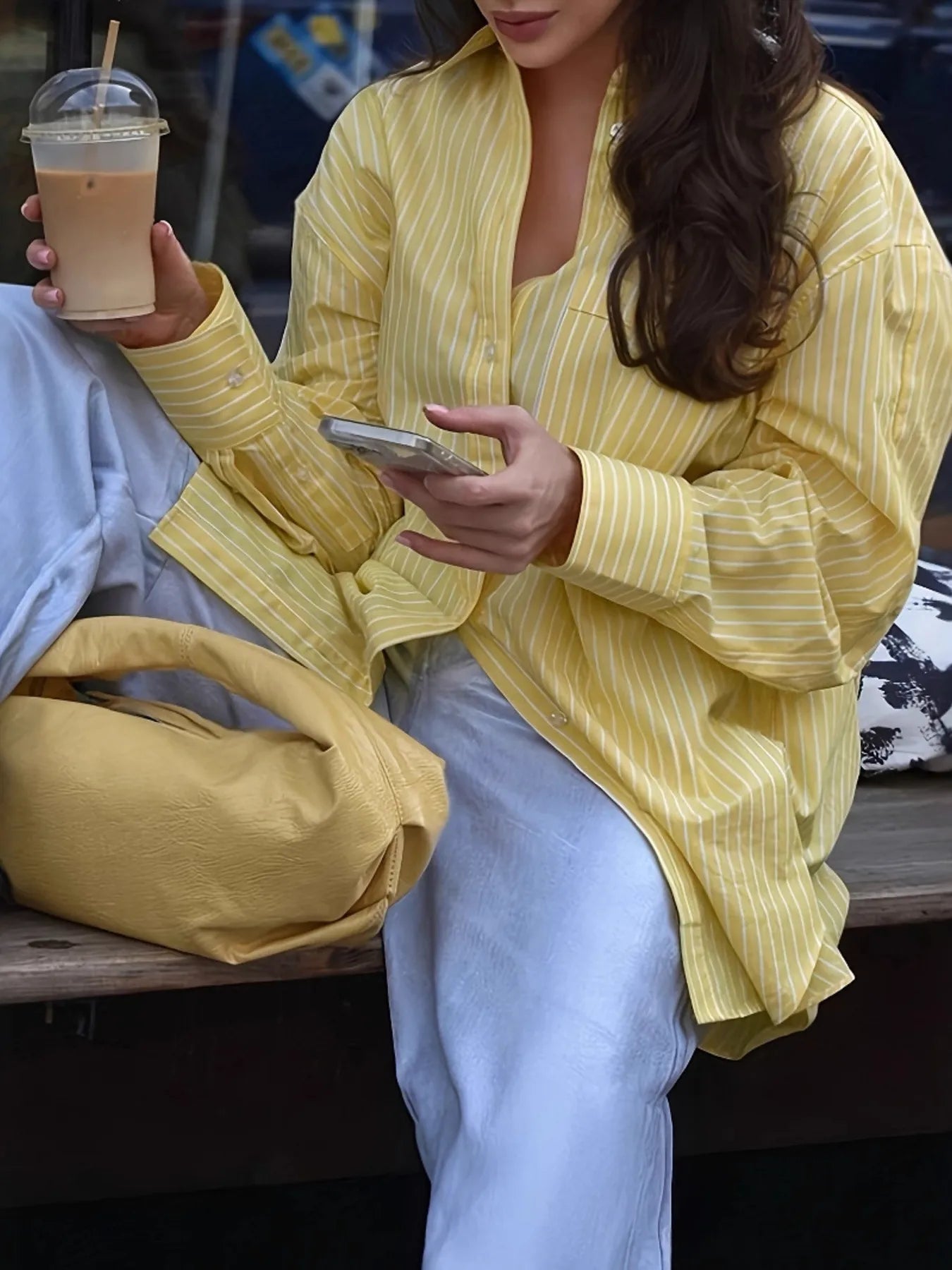 Striped Button-Down Shirt - Tigbul's Variety Fashion Shop