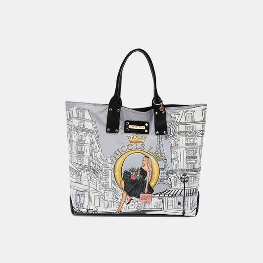 Nicole Lee USA Reversible Tote Bag / Handbag - Tigbul's Variety Fashion Shop