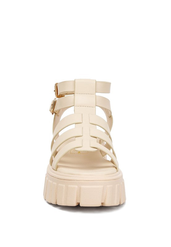 Dewey Recycled Faux Leather Gladiators - Tigbul's Variety Fashion Shop