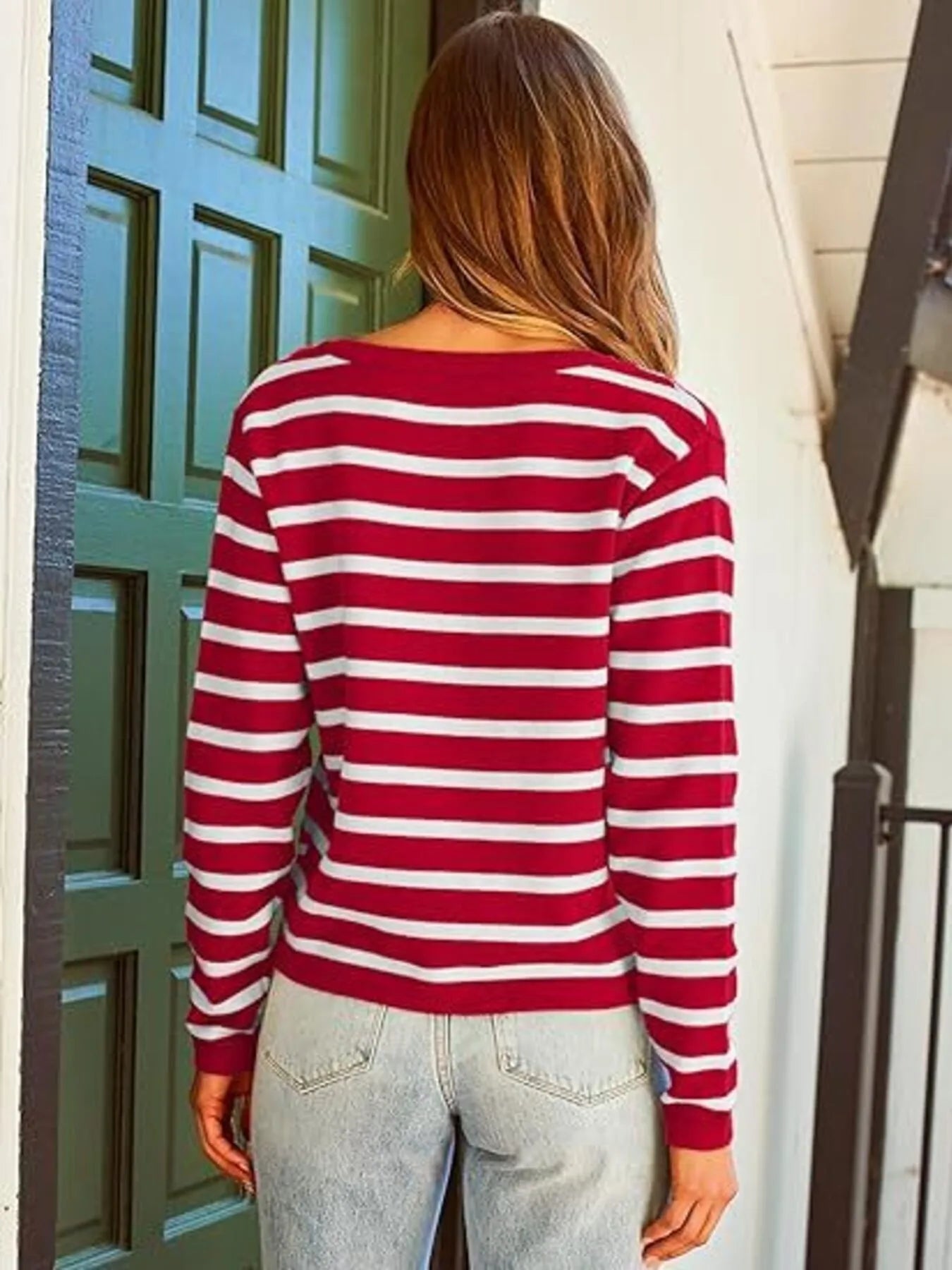 Striped Button-Up Cardigan - Tigbul's Variety Fashion Shop