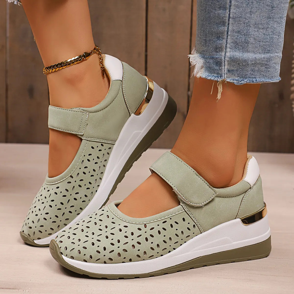 Round Toe Wedge Sneakers - Tigbul's Variety Fashion Shop