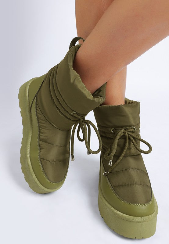 Pacos High Ankle Chunky Snow Boots - Tigbul's Variety Fashion Shop