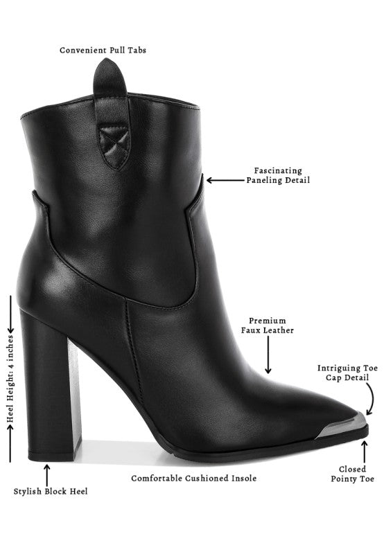 Hatter Pointed Toe Faux Leather Boots - Tigbul's Variety Fashion Shop