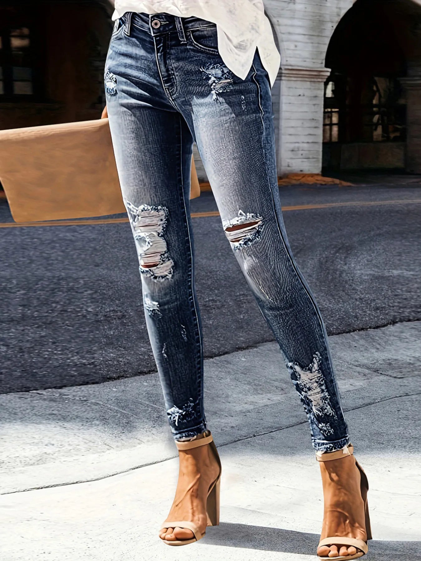 Distressed Skinny Jeans - Tigbul's Variety Fashion Shop