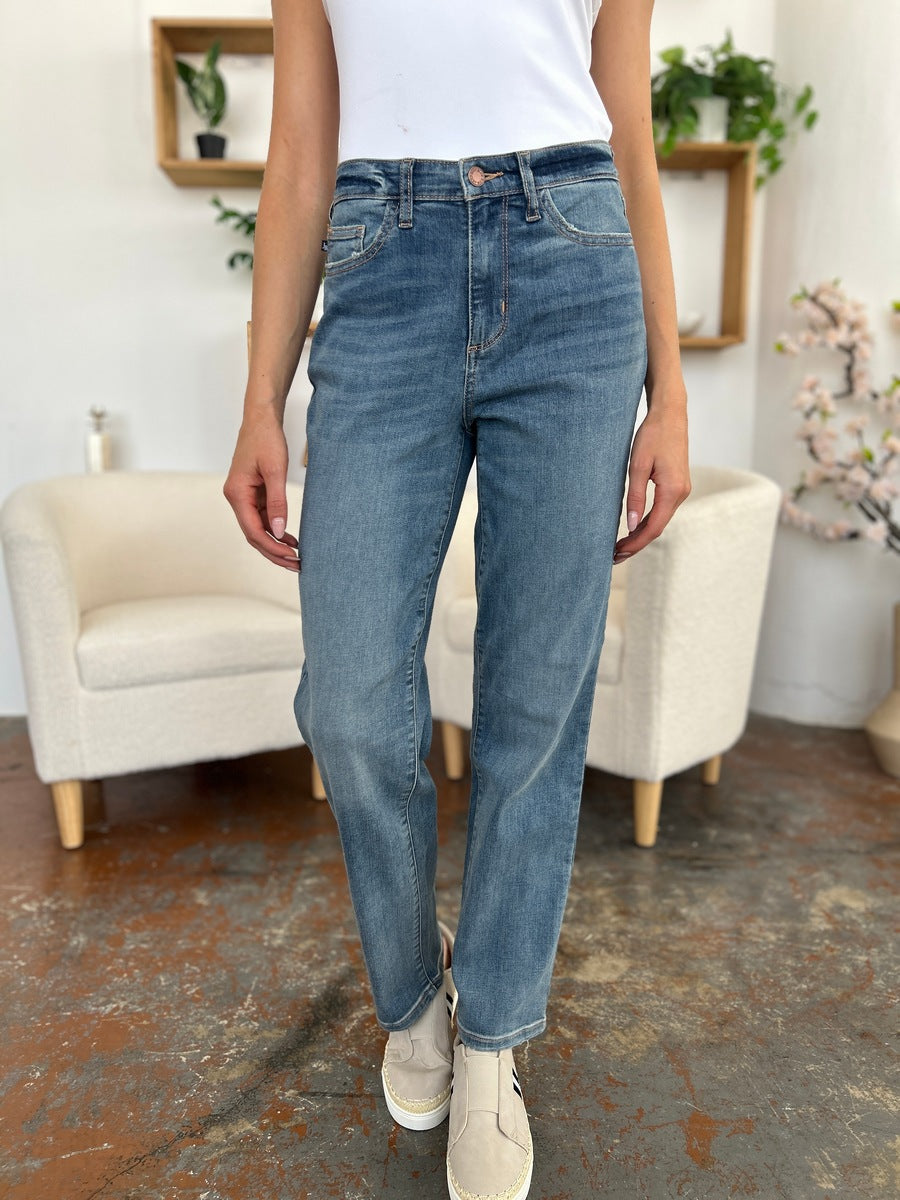 Judy Blue Full Size High Waist Straight Jeans - Tigbul's Variety Fashion Shop