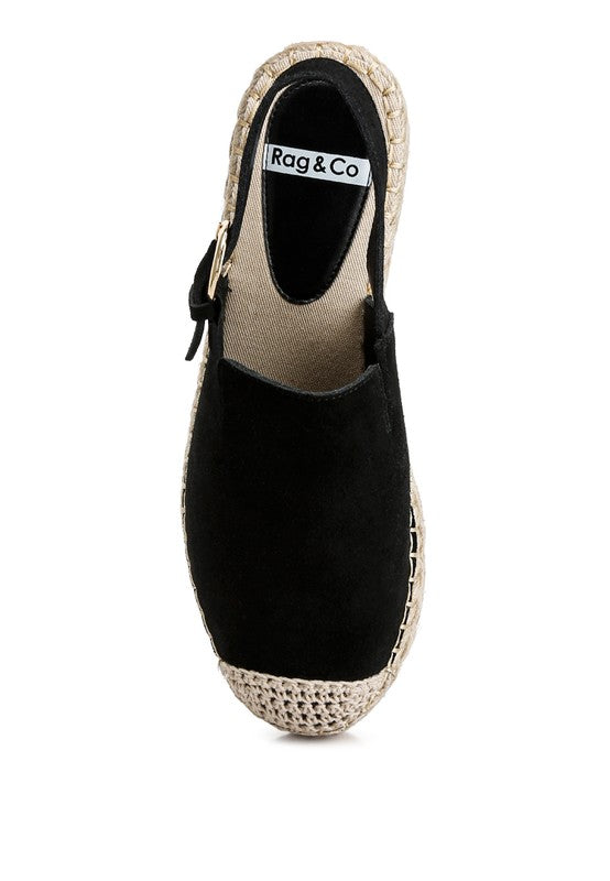 Affie Genuine Suede Slingback Strap Espadrilles - Tigbul's Variety Fashion Shop