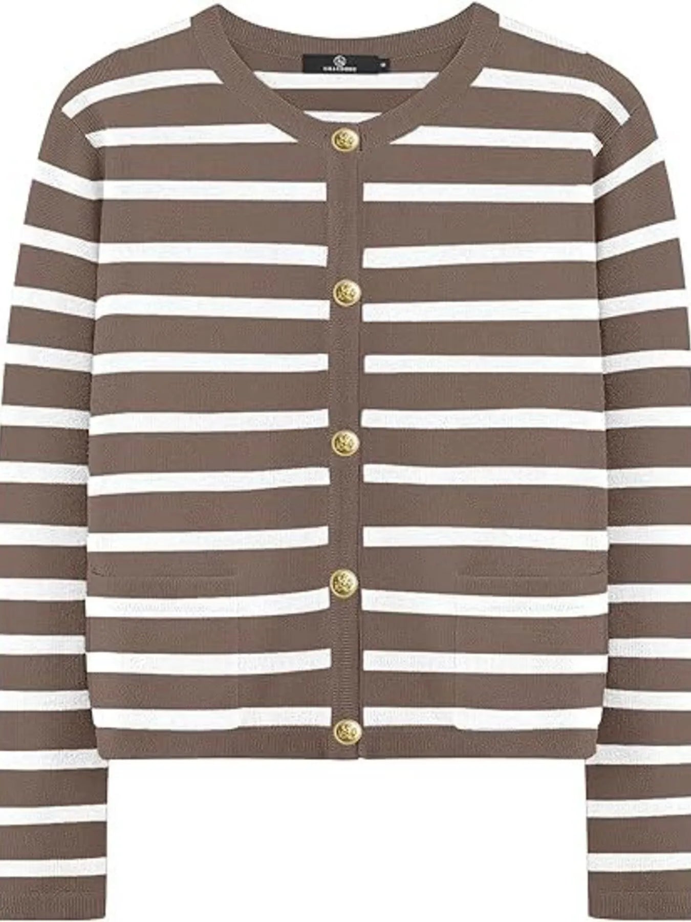 Striped Button-Up Cardigan - Tigbul's Variety Fashion Shop
