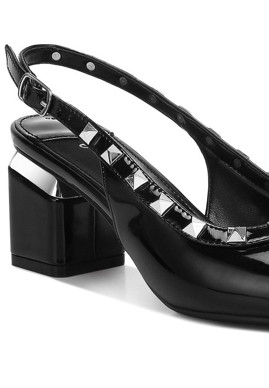 Hiral Stud Embellished Slingback Sandals - Tigbul's Variety Fashion Shop