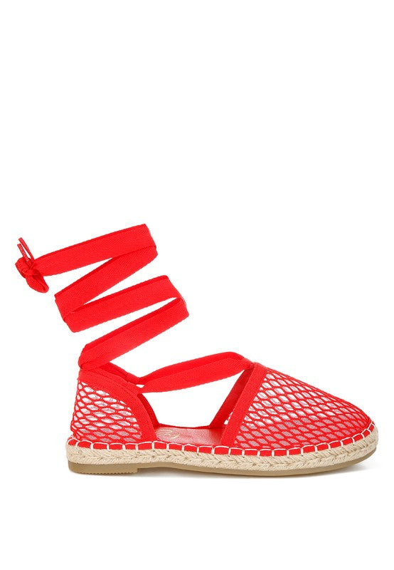 Sonara Mesh Flat Espadrille Sandals - Tigbul's Variety Fashion Shop