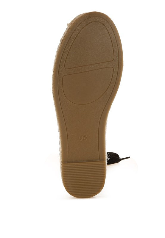 Yalva Microfiber Detachable Lace Espadrilles - Tigbul's Variety Fashion Shop