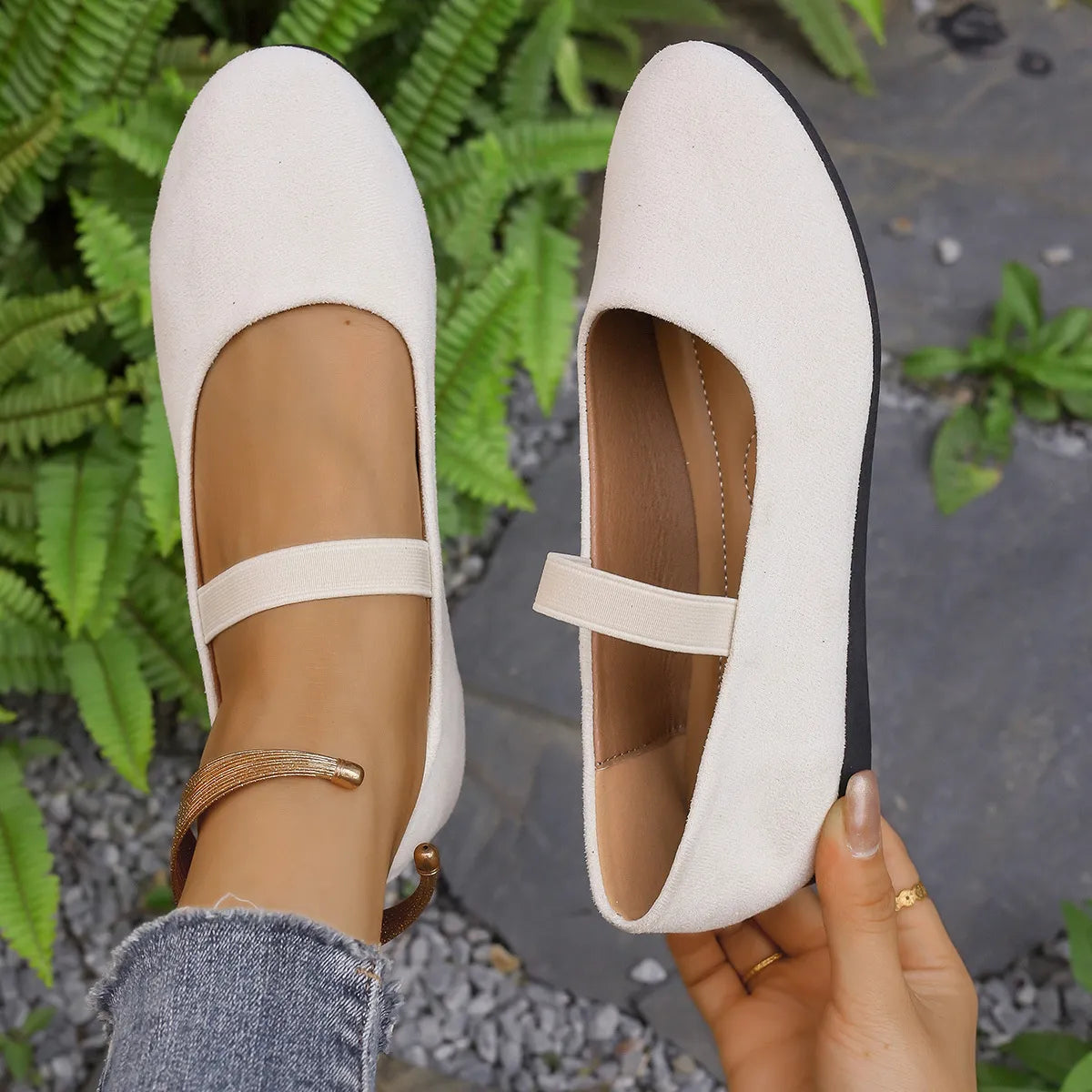 Round Toe Flats Slip-Ons - Tigbul's Variety Fashion Shop