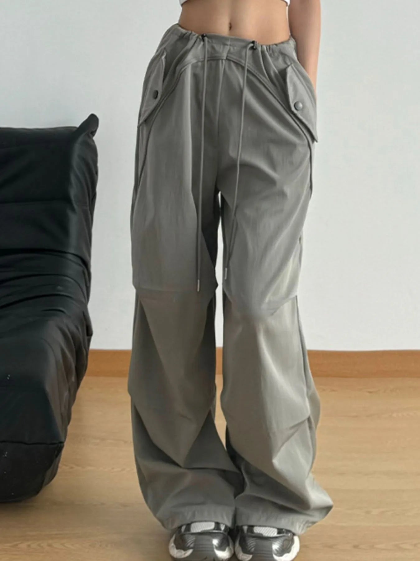 Wide Leg Drawstring Pants - Tigbul's Variety Fashion Shop