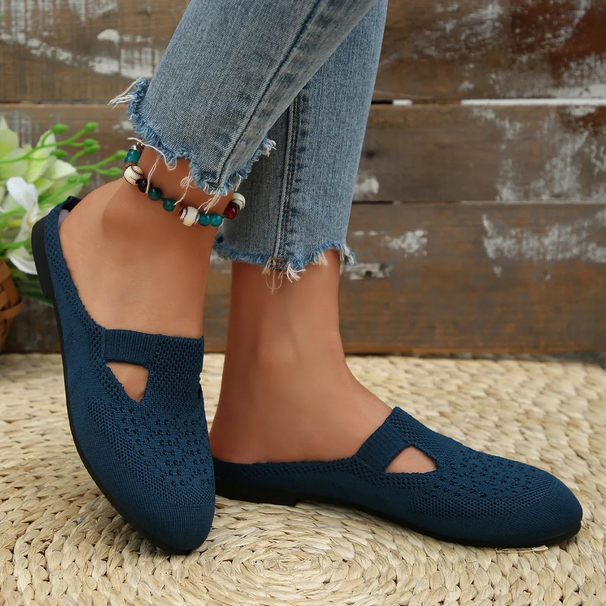 Round Toe Flat Slip-Ons - Tigbul's Variety Fashion Shop