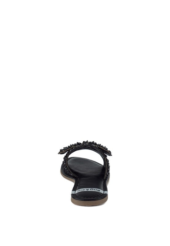 Pipa Big Bow Beaded Flats - Tigbul's Variety Fashion Shop