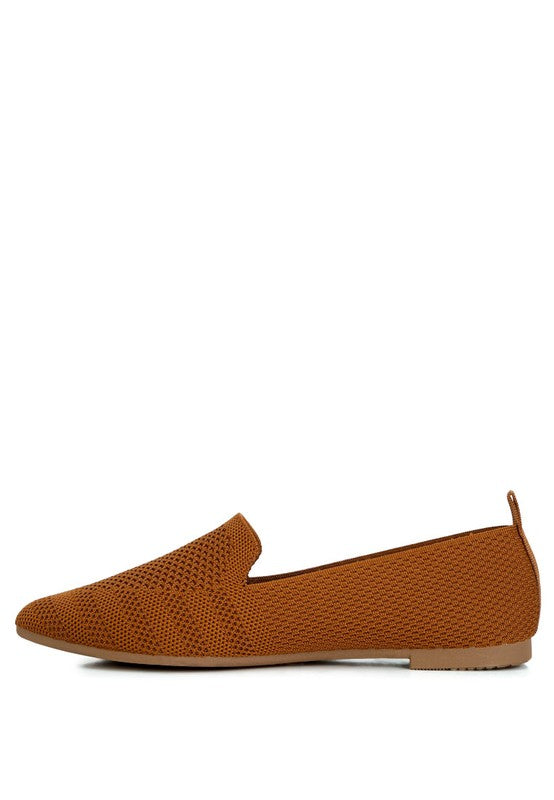 Akili Knit Textile Solid Flats - Tigbul's Variety Fashion Shop