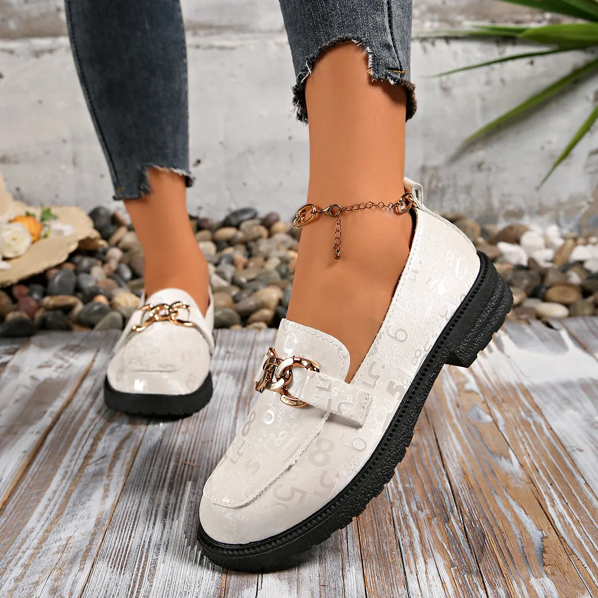 Round Toe Block Heels Loafers - Tigbul's Variety Fashion Shop