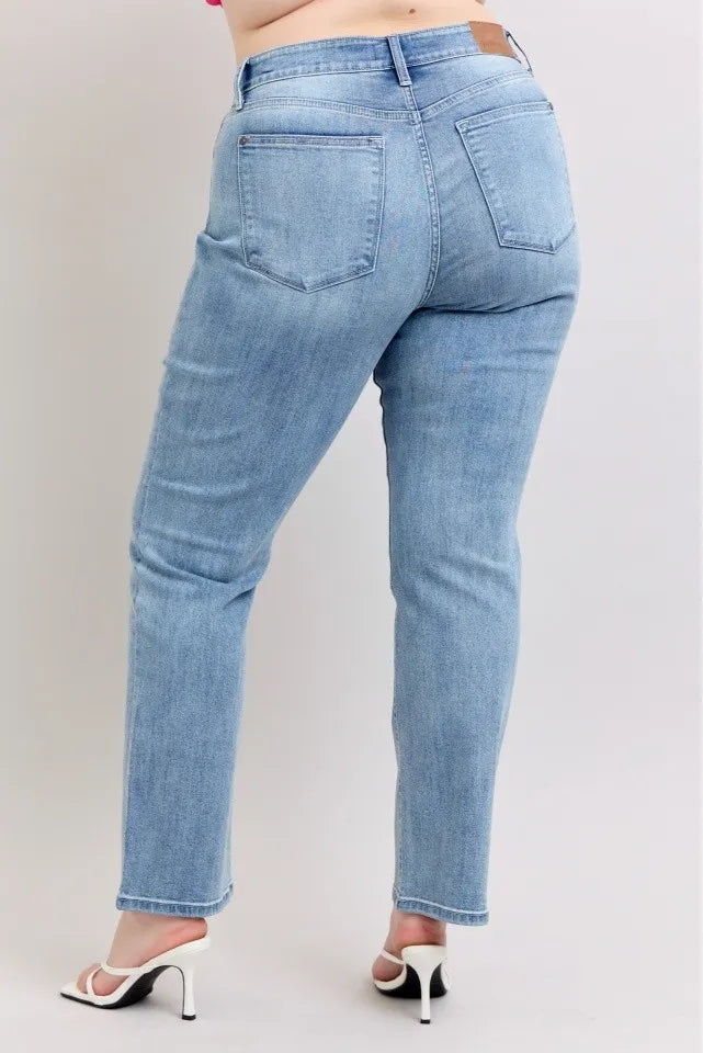 Judy Blue Plus Size High Waist Dad Jeans - Tigbul's Variety Fashion Shop