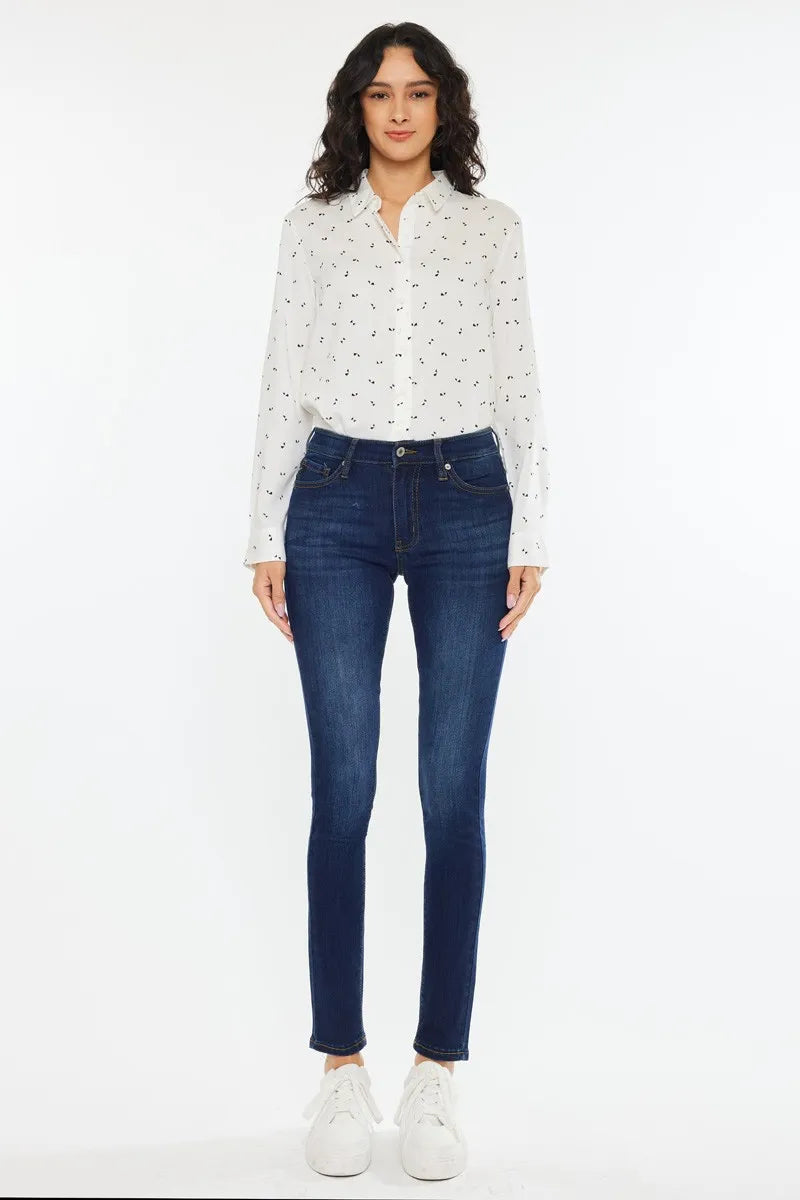 Kancan Mid Rise Super Skinny Jeans - Tigbul's Variety Fashion Shop