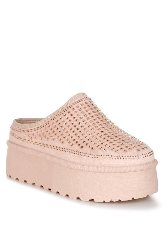 Kickles Rhinestones Embellished Classic Platform - Tigbul's Variety Fashion Shop