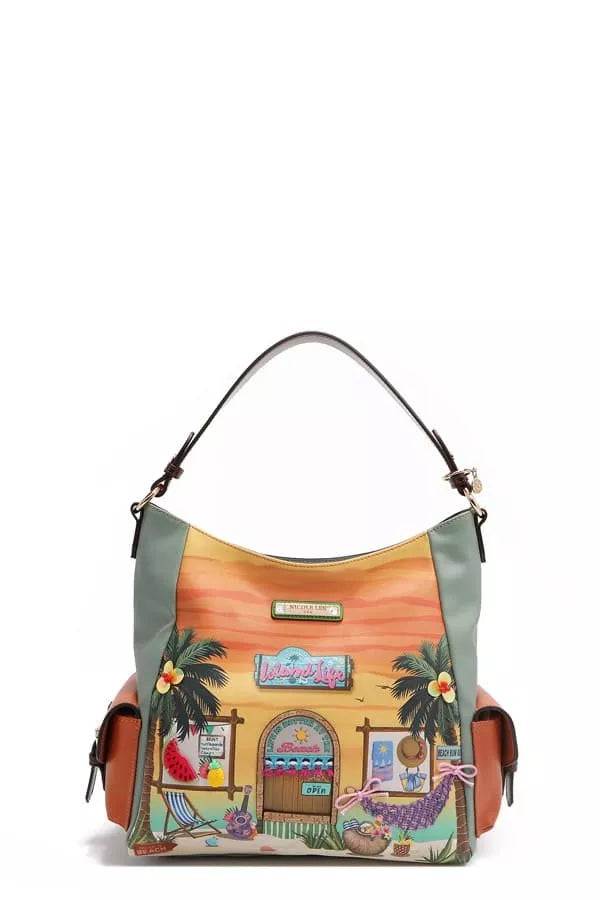 Nicole Lee USA Sun and Sand Hobo Handbag - Tigbul's Variety Fashion Shop