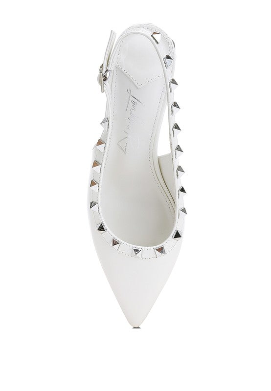 Hiral Stud Embellished Slingback Sandals - Tigbul's Variety Fashion Shop