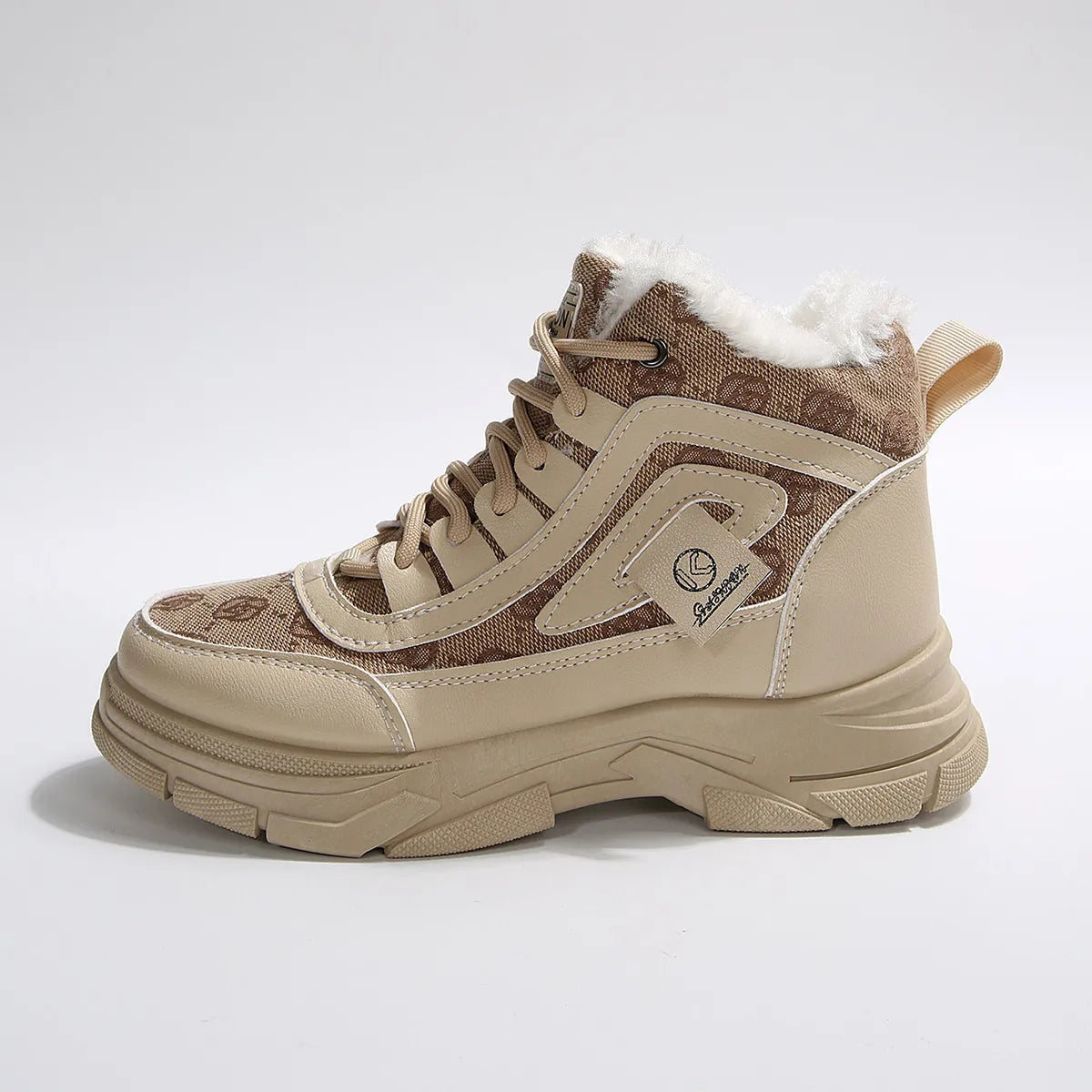 High-Top Platform Chunky Sneaker Boots Lace-Up - Tigbul's Variety Fashion Shop