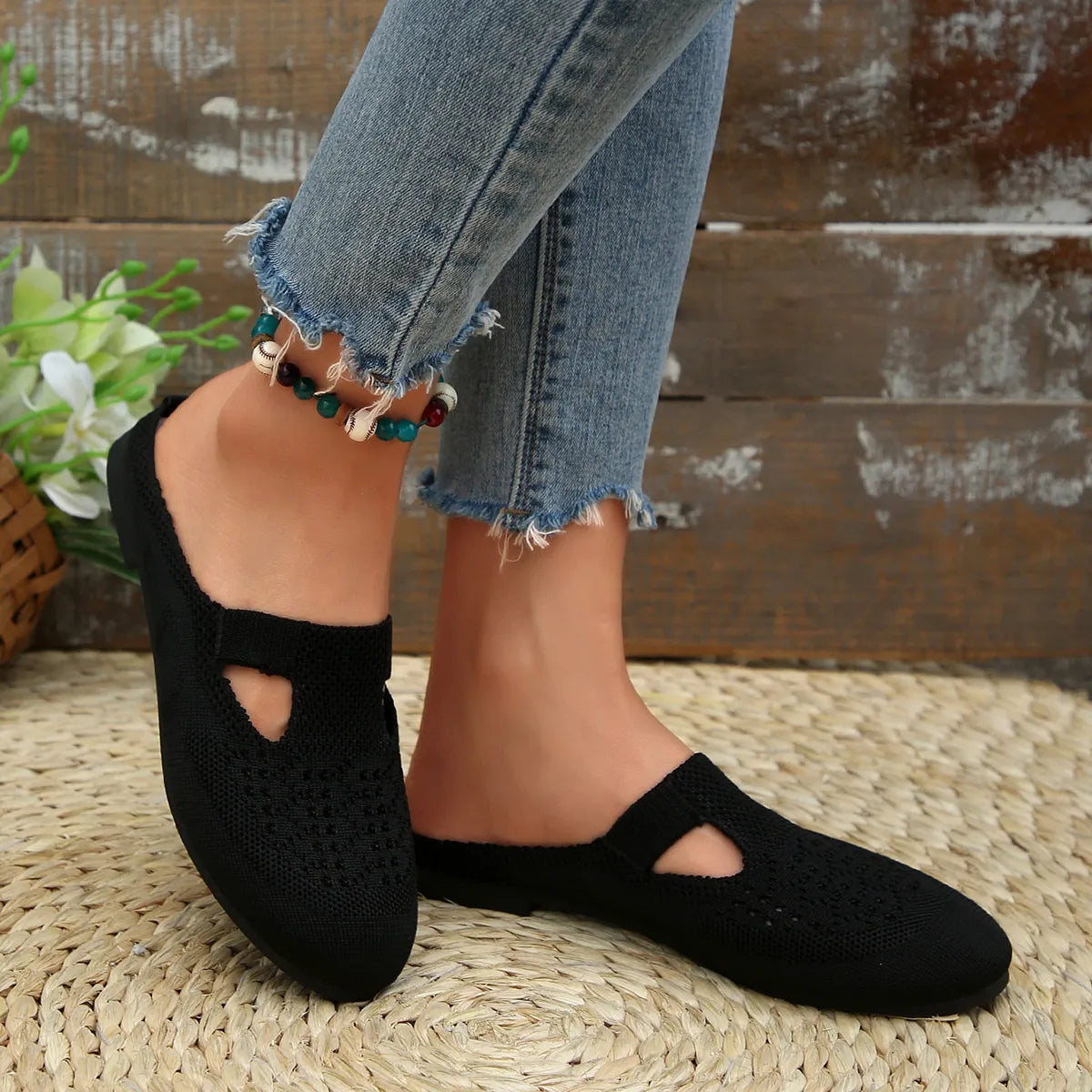 Round Toe Flat Slip-Ons - Tigbul's Variety Fashion Shop