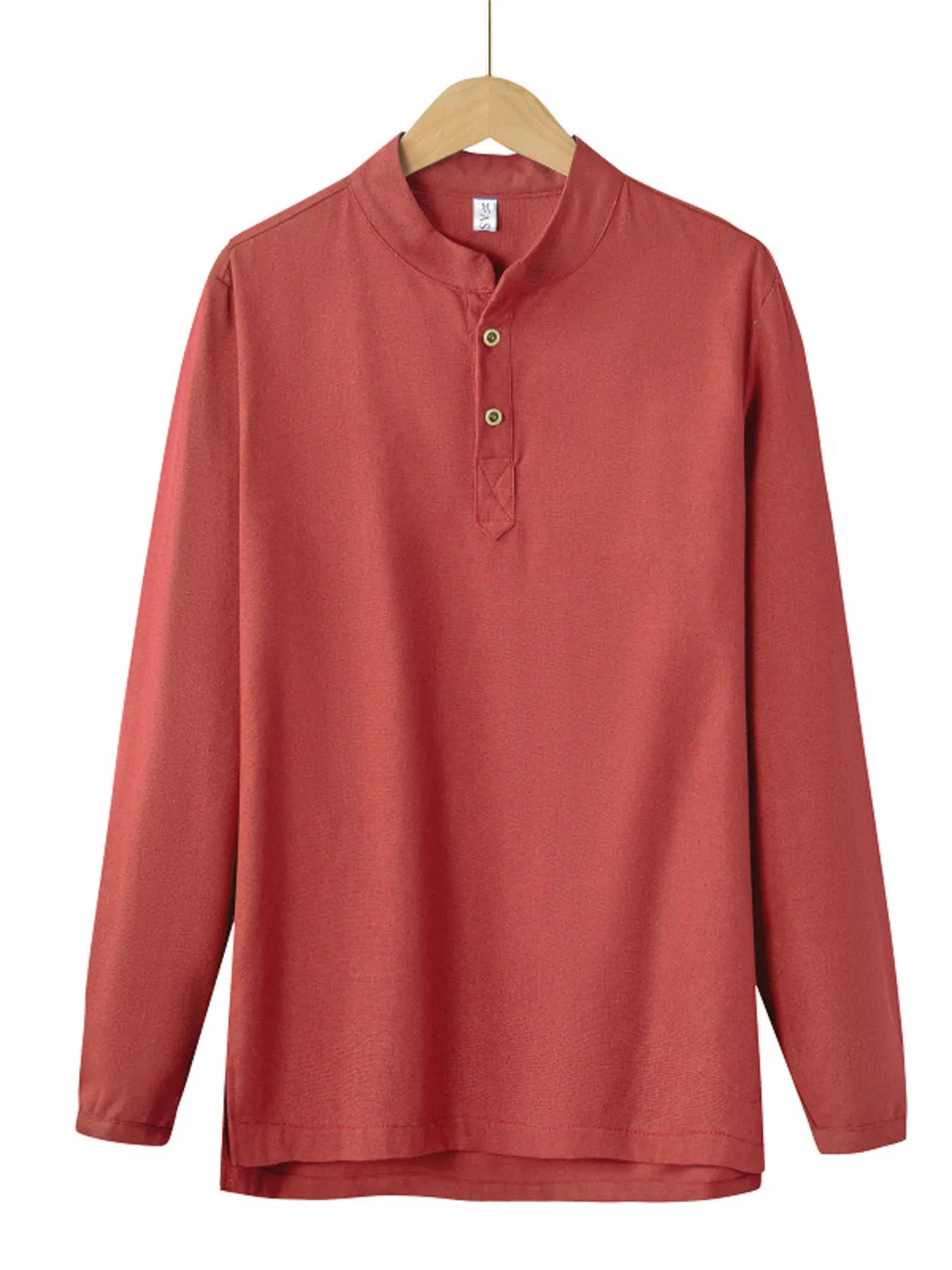 Men's Plus Size Button Detail Long Sleeve Blouse - Tigbul's Variety Fashion Shop