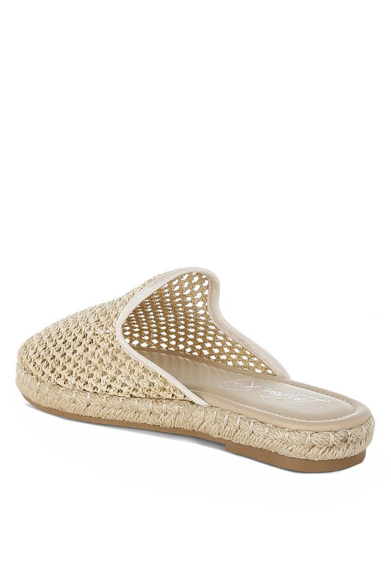 Nongai Raffia Espadrilles Mules - Tigbul's Variety Fashion Shop