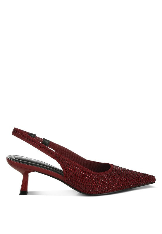 Julep Flyknit Rhinestone Slingback Sandals - Tigbul's Variety Fashion Shop