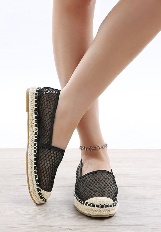 Manara Mesh Espadrille Loafers - Tigbul's Variety Fashion Shop