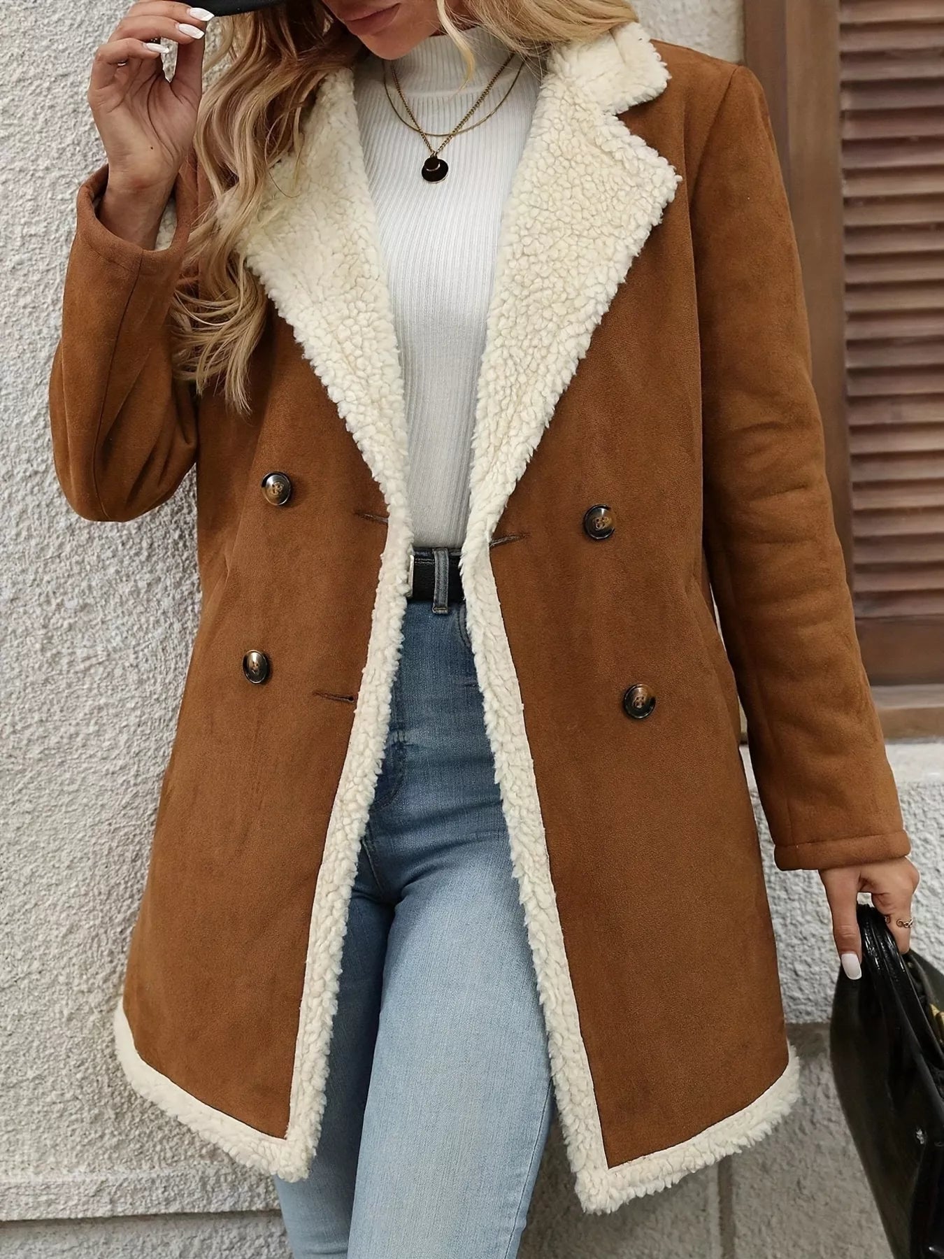 Sherpa Lined Button Up Outerwear - Tigbul's Variety Fashion Shop