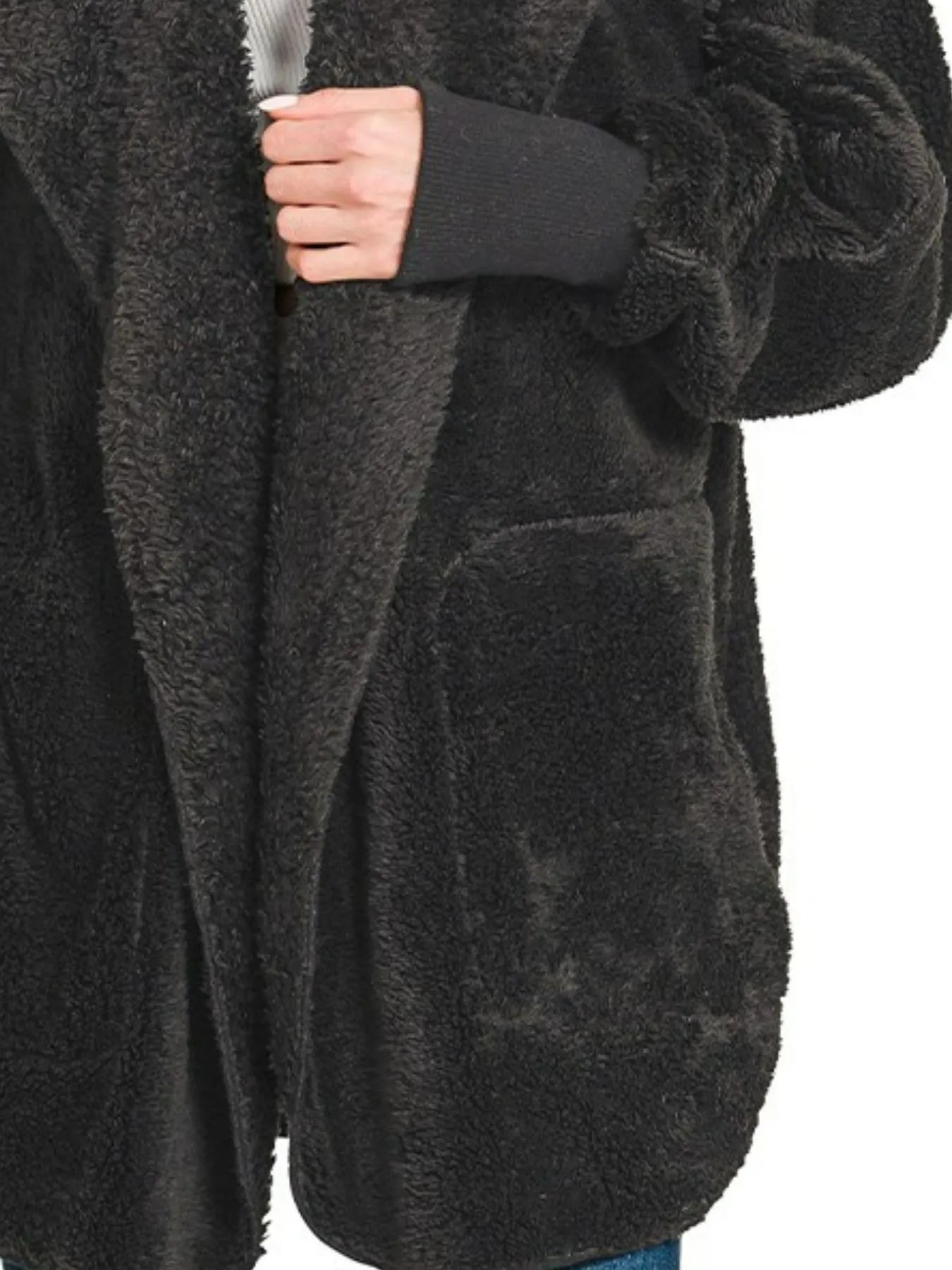 Zenana Hooded Faux Fur Jacket with Pockets - Tigbul's Variety Fashion Shop