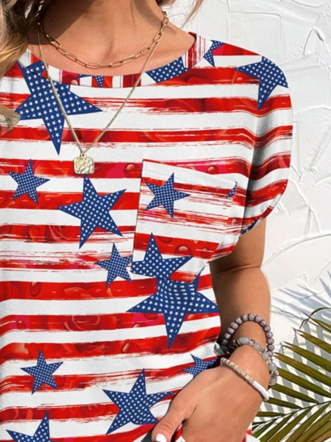 Printed Round Neck Short Sleeve T-Shirt - Tigbul's Variety Fashion Shop
