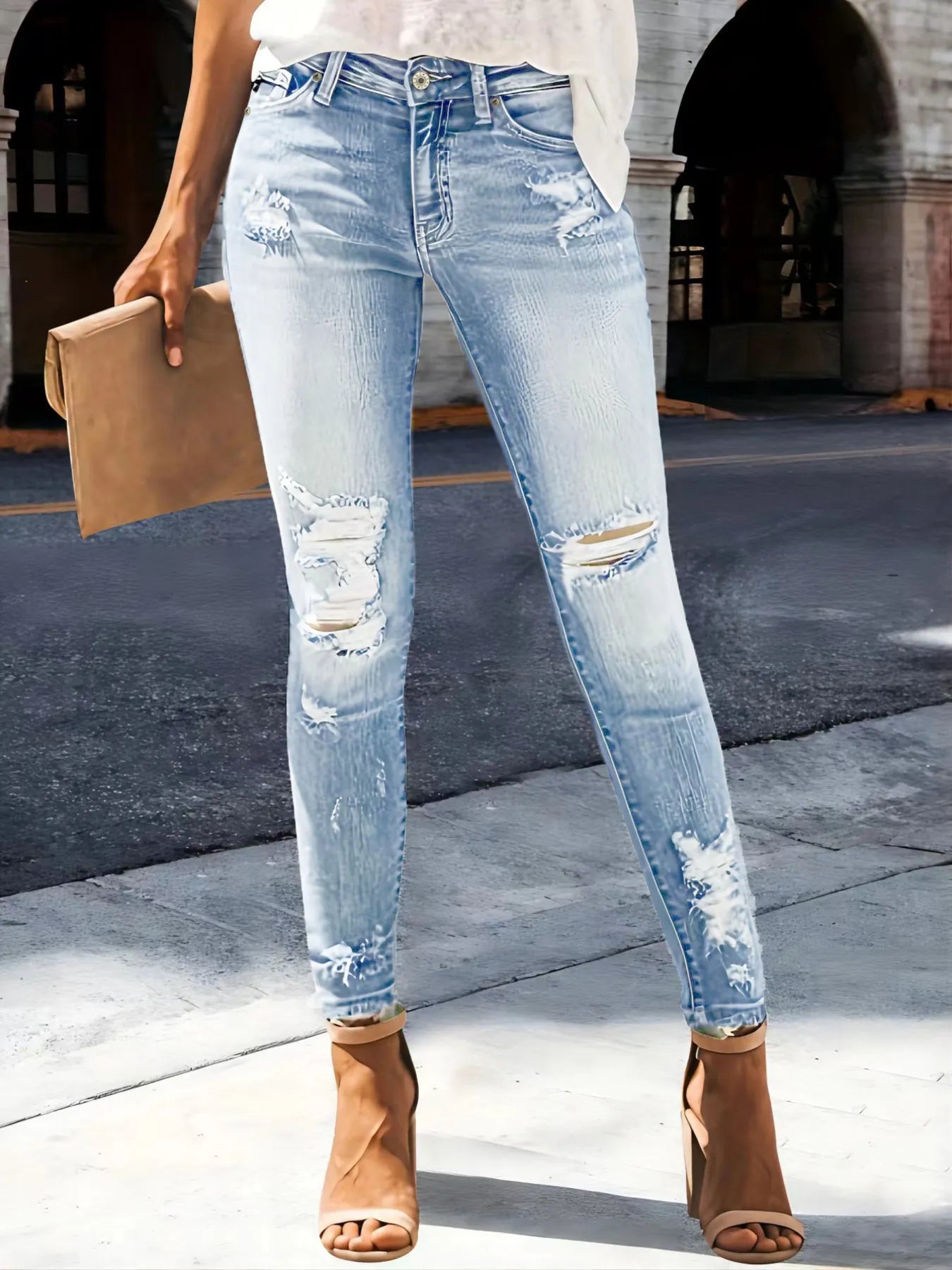 Distressed Skinny Jeans - Tigbul's Variety Fashion Shop