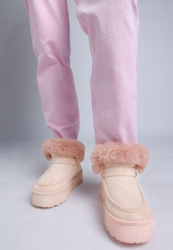 Linka Pin Buckle Detail Snow Boots - Tigbul's Variety Fashion Shop
