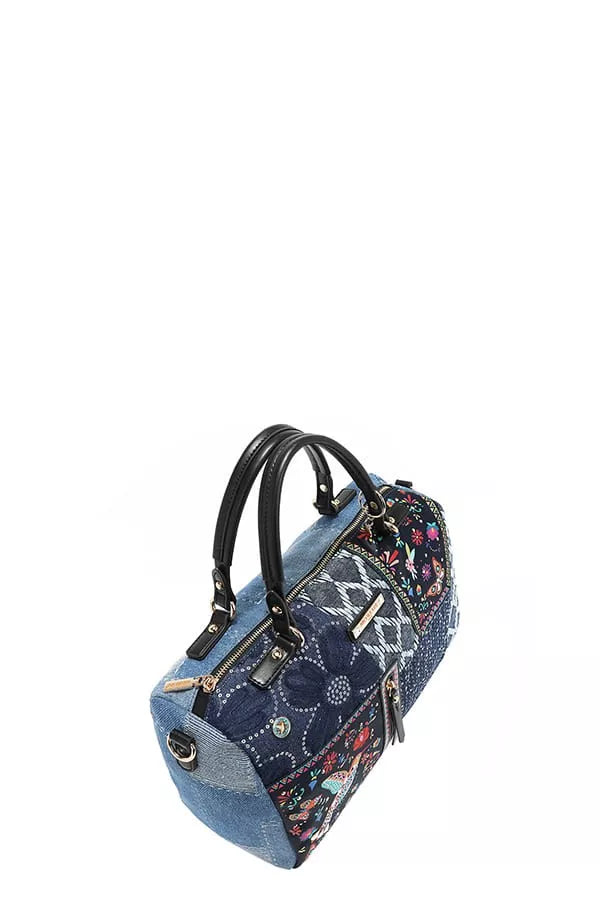 Nicole Lee USA Bosque De Amor Denim Boston Bag - Tigbul's Variety Fashion Shop