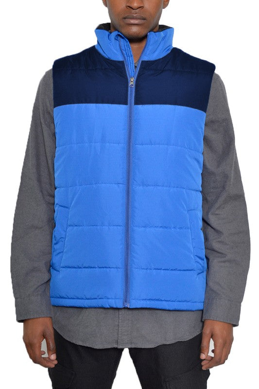 PADDED WINTER TWO TONE VEST - Tigbul's Variety Fashion Shop