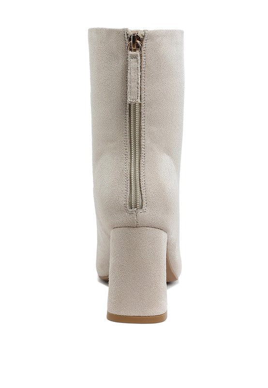 Dimri Square Toe Microfiber Ankle Boots - Tigbul's Variety Fashion Shop