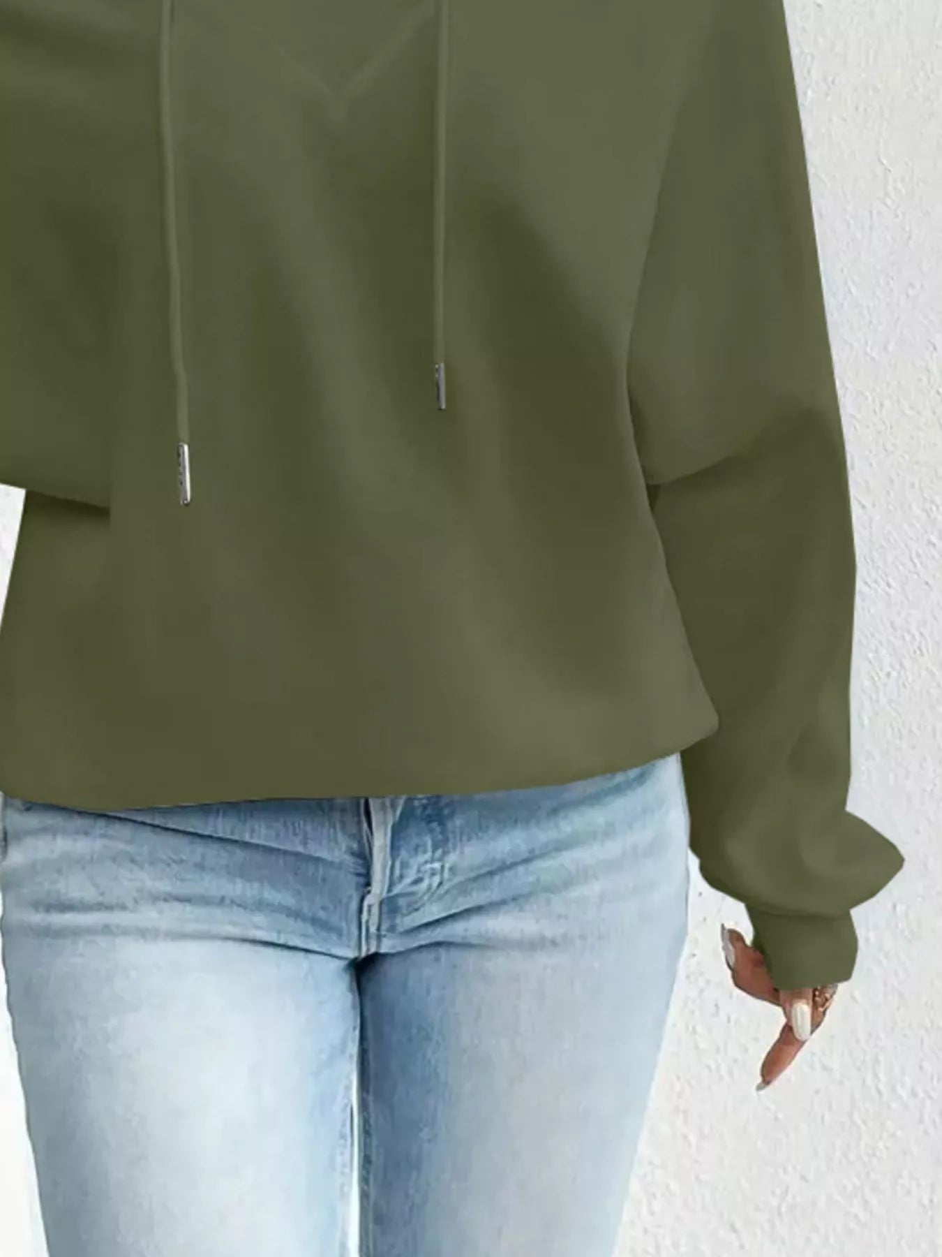 Full Size Off-Shoulder Drawstring Long Sleeve Top Plus Size - Tigbul's Variety Fashion Shop