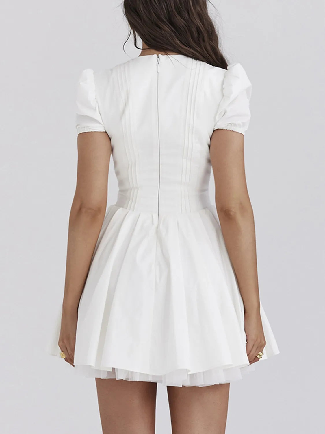 V-Neck Short Sleeve Mini Dress - Tigbul's Variety Fashion Shop
